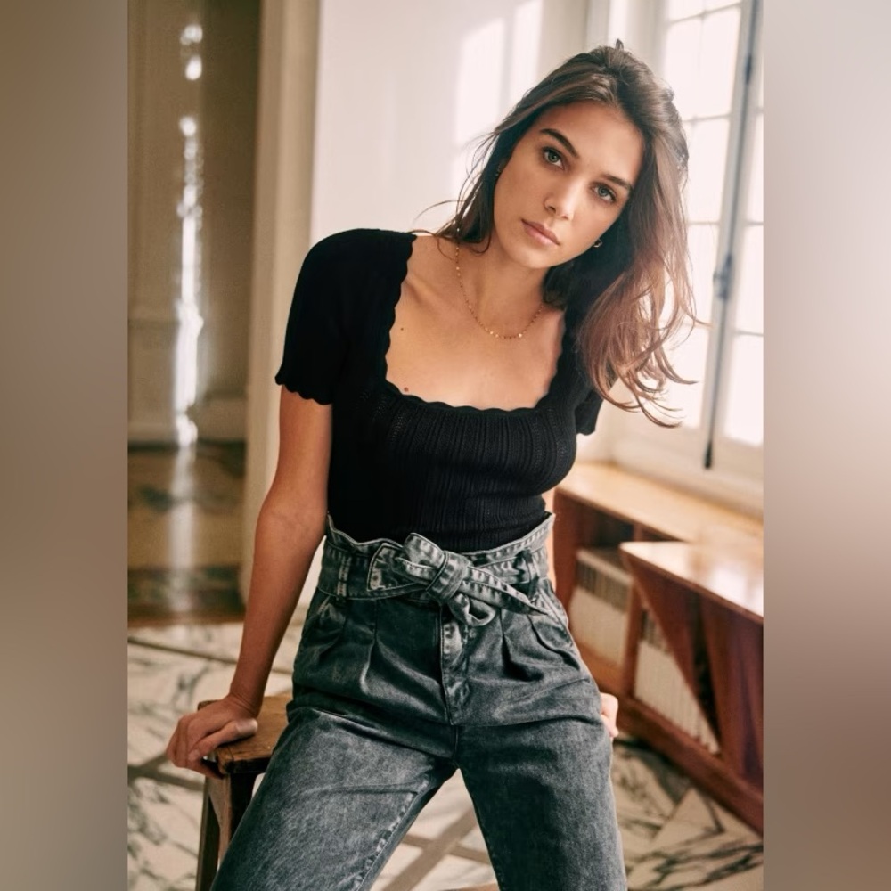 Sezane Austin jeans in washed black size 34/ US size 2 XS